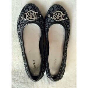 DKNY  Naomi Black Jaquard Flats Girls US Size 3